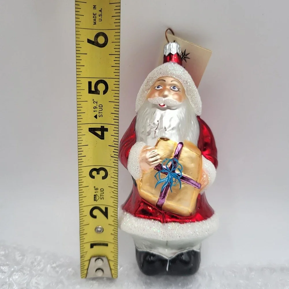 Christopher Radko 1994 A Gifted Santa Glass Ornament with Signed